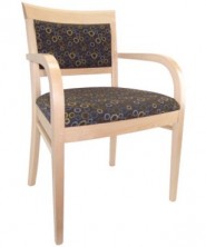 Rimini Arm Chair C542. Clear Natural Finish. Any Fabric Colour